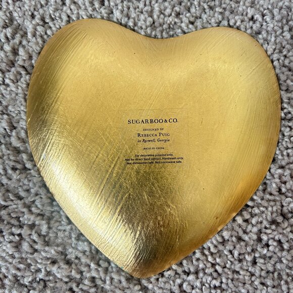 Sugarboo & Co Rebecca Puig Heart Dish Decorative Plate Gift Pink - Picture 4 of 5